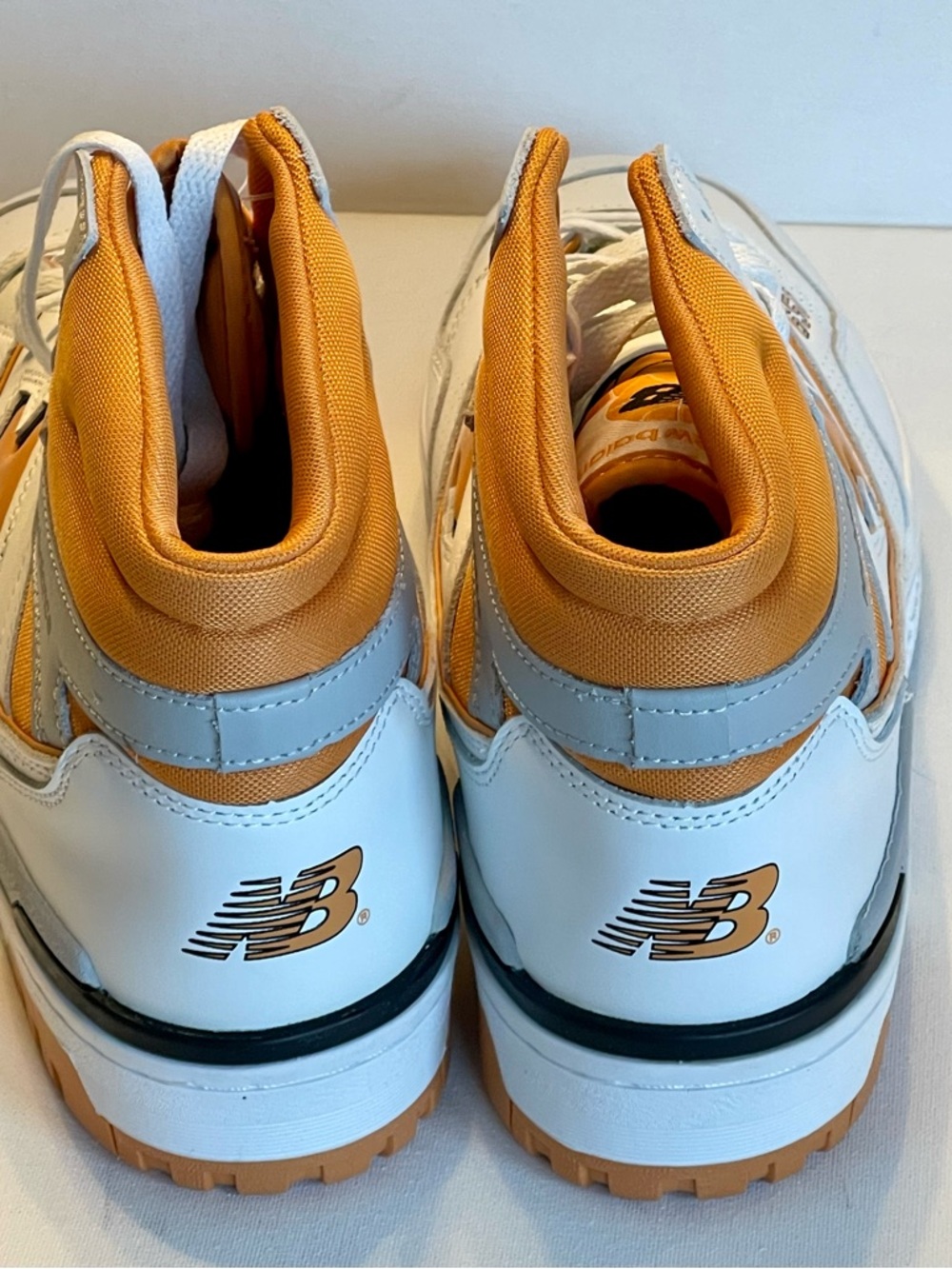 NWT NEW BALANCE 650R CALF LEATHER CANYON/WHITE SNEAKERS MENS SIZE 13 - Picture 11 of 17